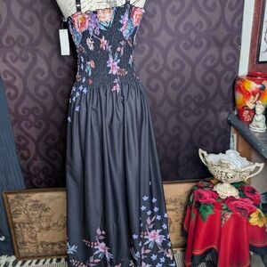 Floral Black Maxi Dress